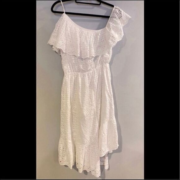 JOIE CORYNN ONE SHOULDER DRESS IN PORCELAIN M - Picture 3 of 6